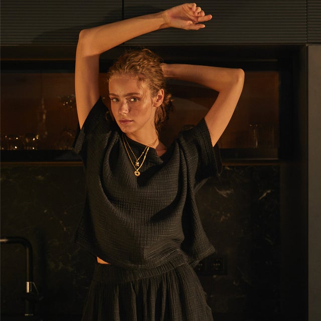 トップス and mary Luna cachecoeur tops black ANDMARY】Luna cachecoeur tops